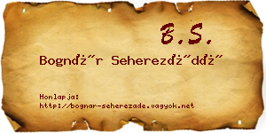 Bognár Seherezádé névjegykártya